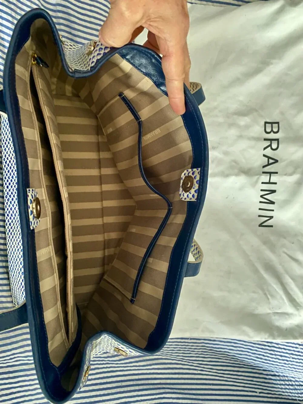 Brahmin Anytime expanded leather tote